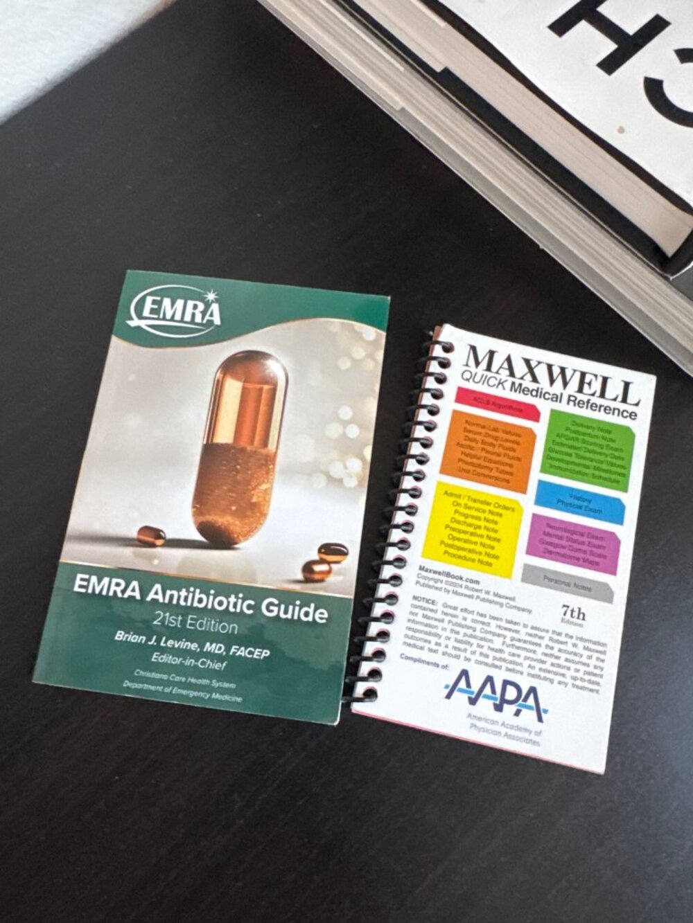 EMRA Antibiotic Guide 21e + Maxwell Quick Medical Reference 7e Pair